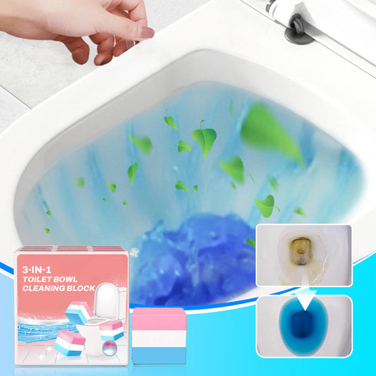 💥3-in-1 Toilet Bowl Cleaning Block – Deodorizes, Cleans, Sterilizes