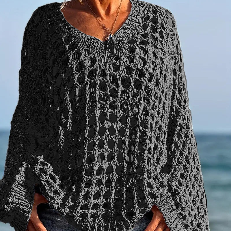 👚 49% OFF NOW! 🌸 Women's Crochet Knit Top – Stylish Open-Knit, Relaxed Fit & Breathable ☀️