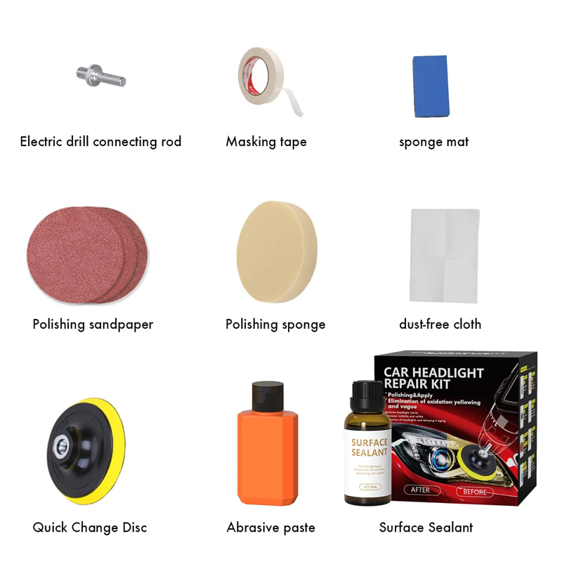 Universal Car Headlight Lens Restoration Kit