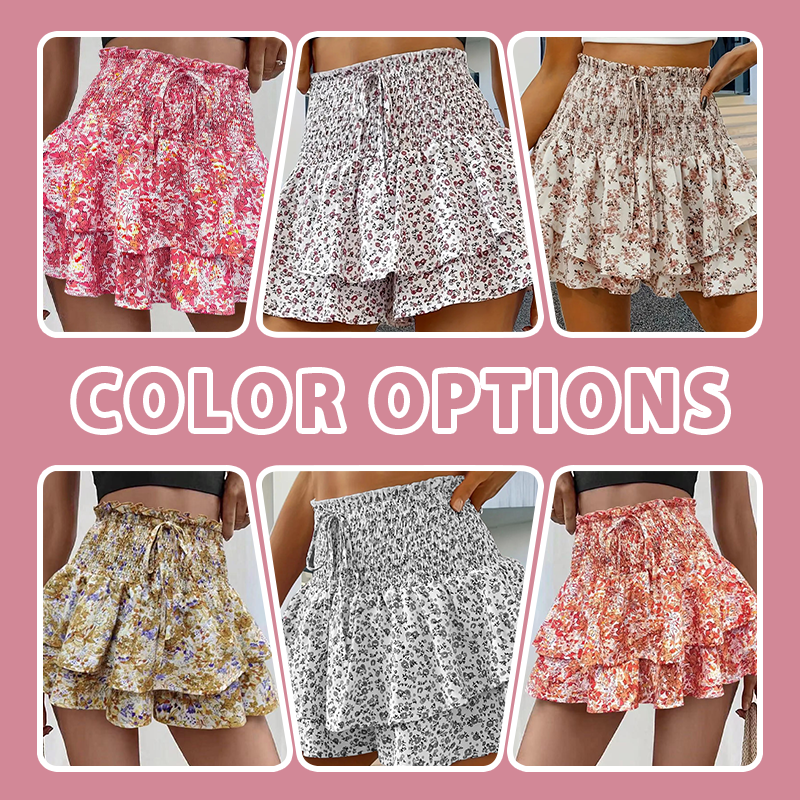 😍LAST DAY PROMOTION - 49%OFF💕Lightweight Slimming Floral Ruffle Tiered Skirt✨