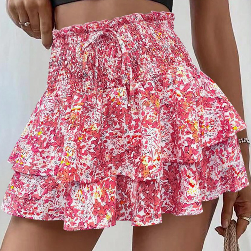 😍LAST DAY PROMOTION - 49%OFF💕Lightweight Slimming Floral Ruffle Tiered Skirt✨
