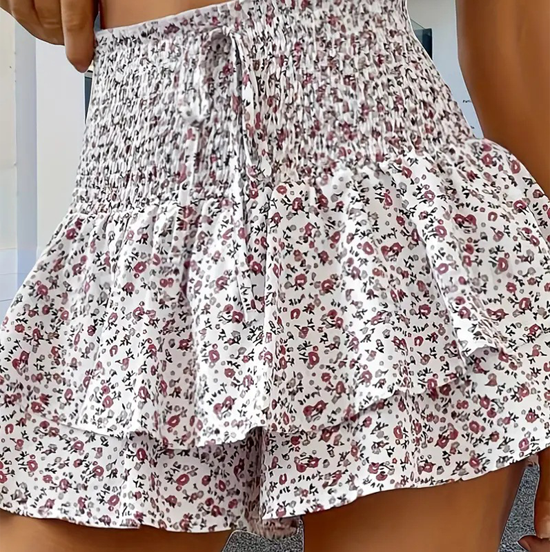 😍LAST DAY PROMOTION - 49%OFF💕Lightweight Slimming Floral Ruffle Tiered Skirt✨