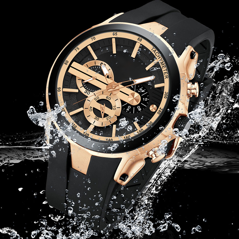 🔥Sport Style Luminous Silicone Strap Waterproof Watch