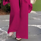 💝Chiffon two-piece set for women – Asymmetrical double-layered top & wide-leg pants – Breathable & elegant for spring & vacations
