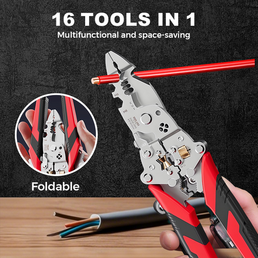 ⚡️✂️16-In-1 Foldable Stainless Steel Wire Stripper