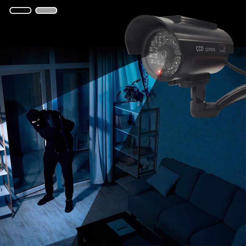🏆 Solar-Powered Dummy Security Camera – 360° Deterrent, 0% Electricity Costs!🌞📹