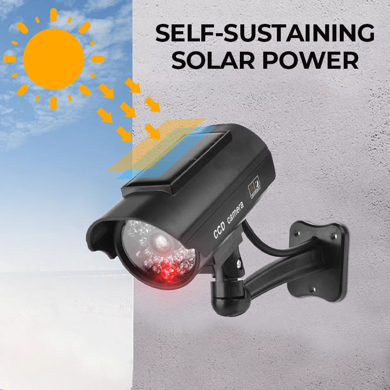 🏆 Solar-Powered Dummy Security Camera – 360° Deterrent, 0% Electricity Costs!🌞📹