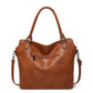 Faux leather shopper, stylish women's shoulder bag with a zipper, trendy wallet set