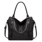 Faux leather shopper, stylish women's shoulder bag with a zipper, trendy wallet set