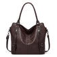 Faux leather shopper, stylish women's shoulder bag with a zipper, trendy wallet set