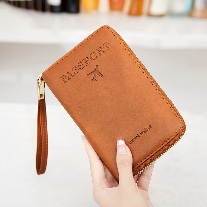 High-quality multifunctional passport holder made of PU leather