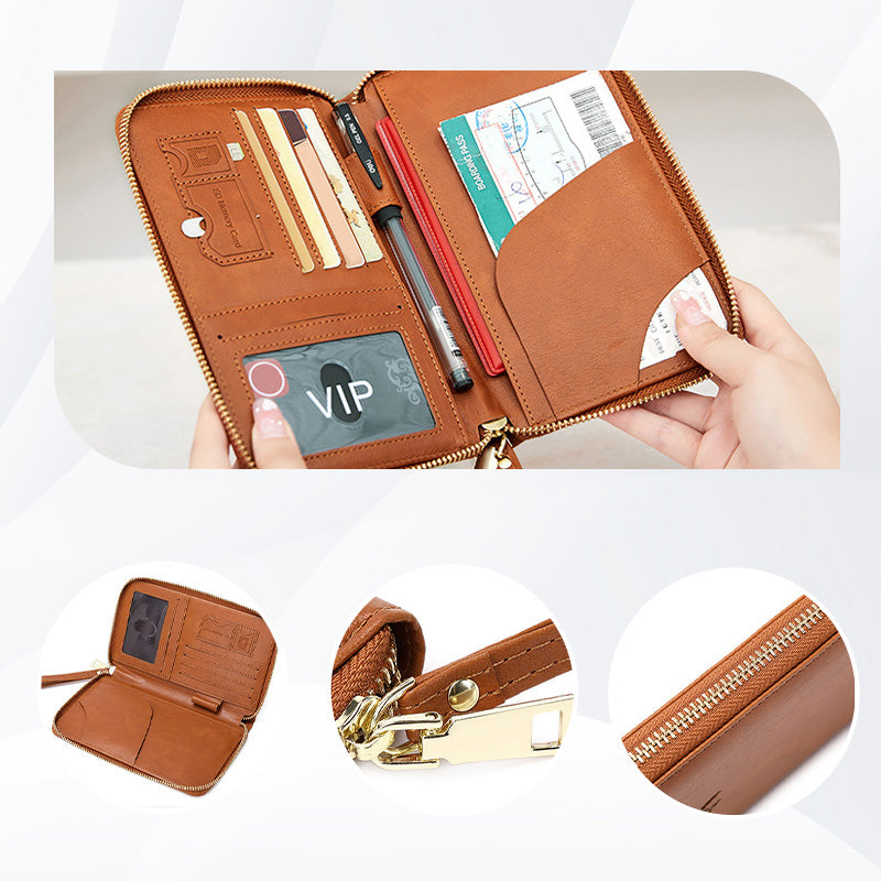 High-quality multifunctional passport holder made of PU leather