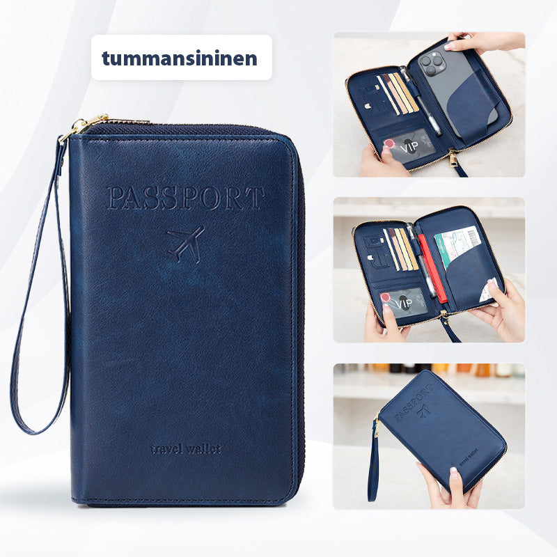 High-quality multifunctional passport holder made of PU leather
