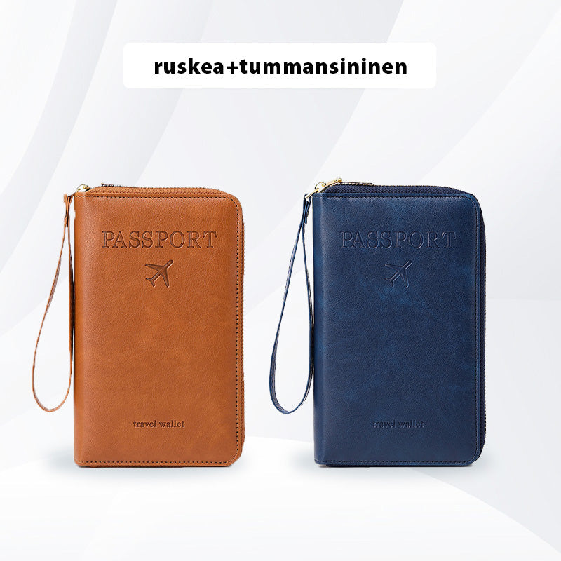 High-quality multifunctional passport holder made of PU leather