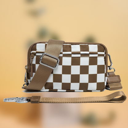 Unisex Fashion Checkered Bum Bag