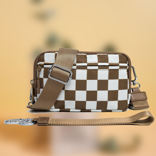 Unisex Fashion Checkered Bum Bag