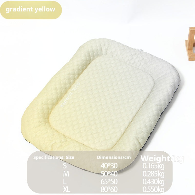 Pet Cooling Pad Mat for Dogs and Cats - Ice Silk Summer Cool Bed Blanket in Gradient Colours, Breathable Soft Sleeping Cushion for Indoor Floors Sofas and Car Travel Washable Multiple Sizes Available