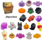 Halloween Squishies Stress Relief Toy Set, Classic Pumpkin/Ghost/Bat Shapes, Super Soft TPR Material with Elastic Squeeze Feel, Washable & Durable, Assorted 24 pcs for Party Favors, Classroom Rewards & Trick-or-Treat