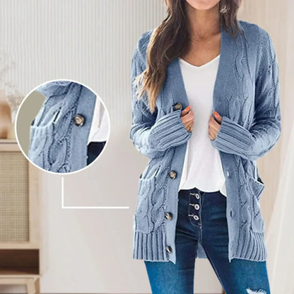 Women's Autumn Midi-Length Knit Sweater