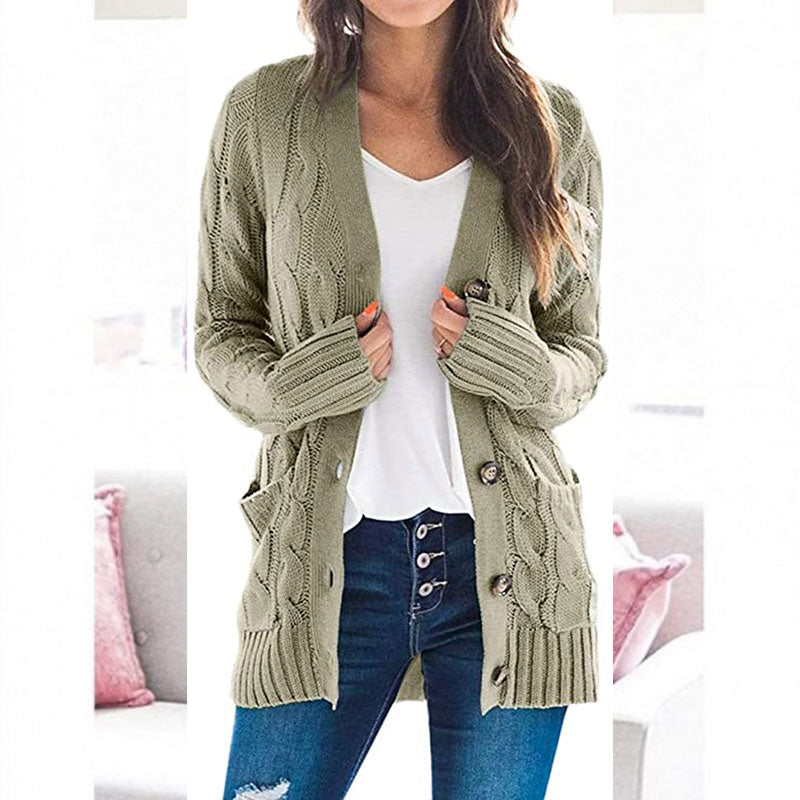 Women's Autumn Midi-Length Knit Sweater