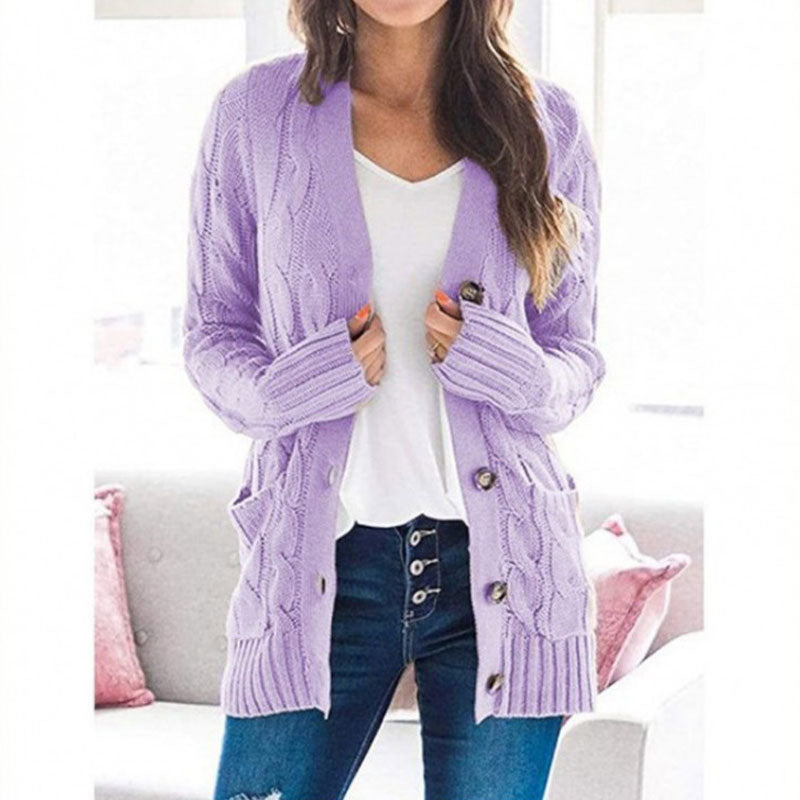 Women's Autumn Midi-Length Knit Sweater