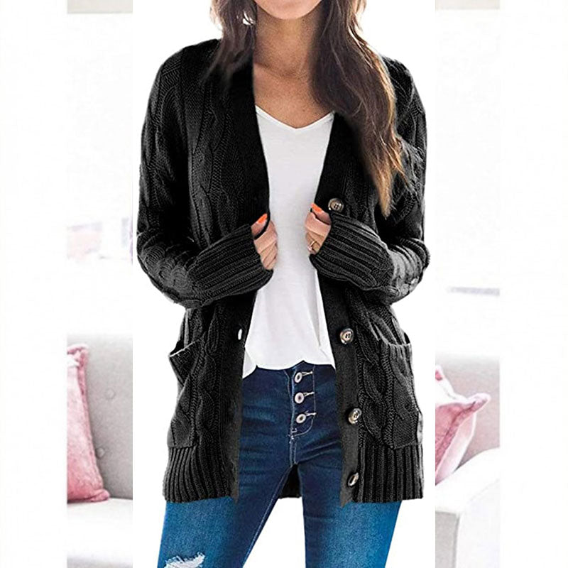 Women's Autumn Midi-Length Knit Sweater