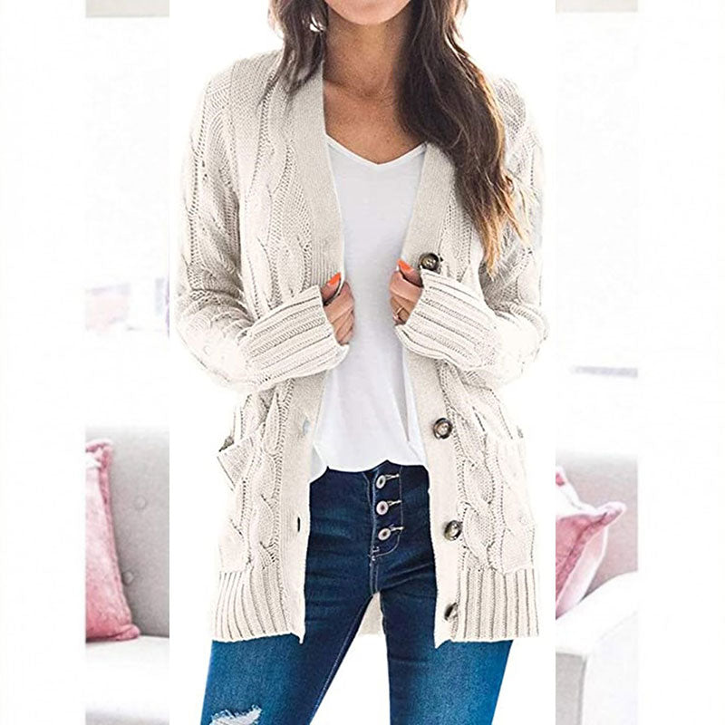 Women's Autumn Midi-Length Knit Sweater