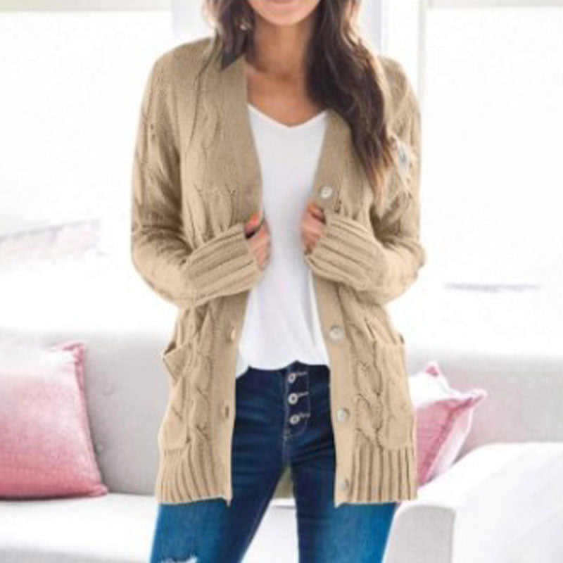 Women's Autumn Midi-Length Knit Sweater