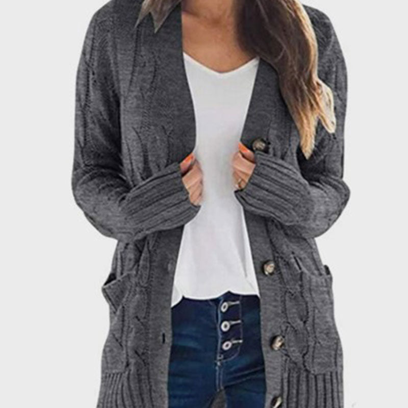 Women's Autumn Midi-Length Knit Sweater