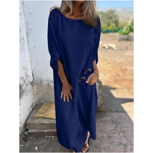 Women's Irregular Dress and Loose Fit Pants 2-Piece Set