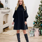 Women's Elegant Lantern Sleeve Pleated Dress
