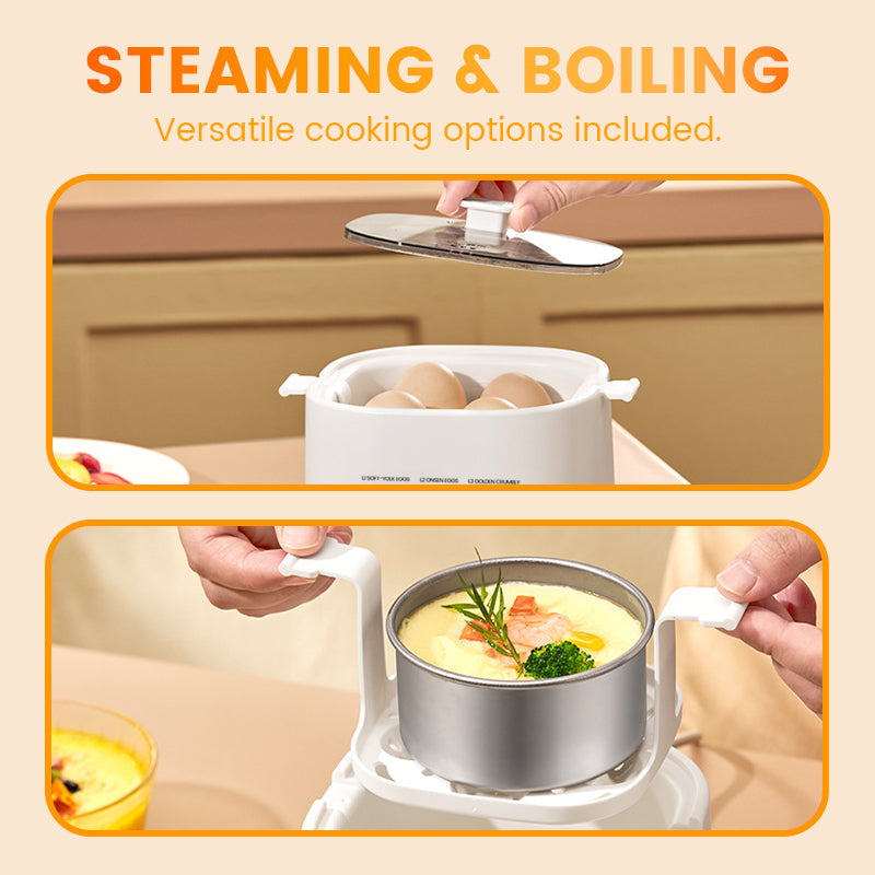 🥳2026 HOT SALE🥳💞50K+ SOLD!🎁✨ 50% OFF! Mini Multi‑Functional Egg Cooker – Smart touch panel, 6‑egg capacity, boils, poaches, scrambles & steams. Perfect for quick breakfasts! 🥚⚡