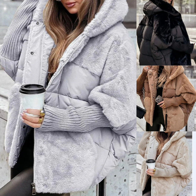 🍂 Early Fall Pre-sale: 50% Off！！⏳Women’s Oversized Hooded Patchwork Puffer Coat