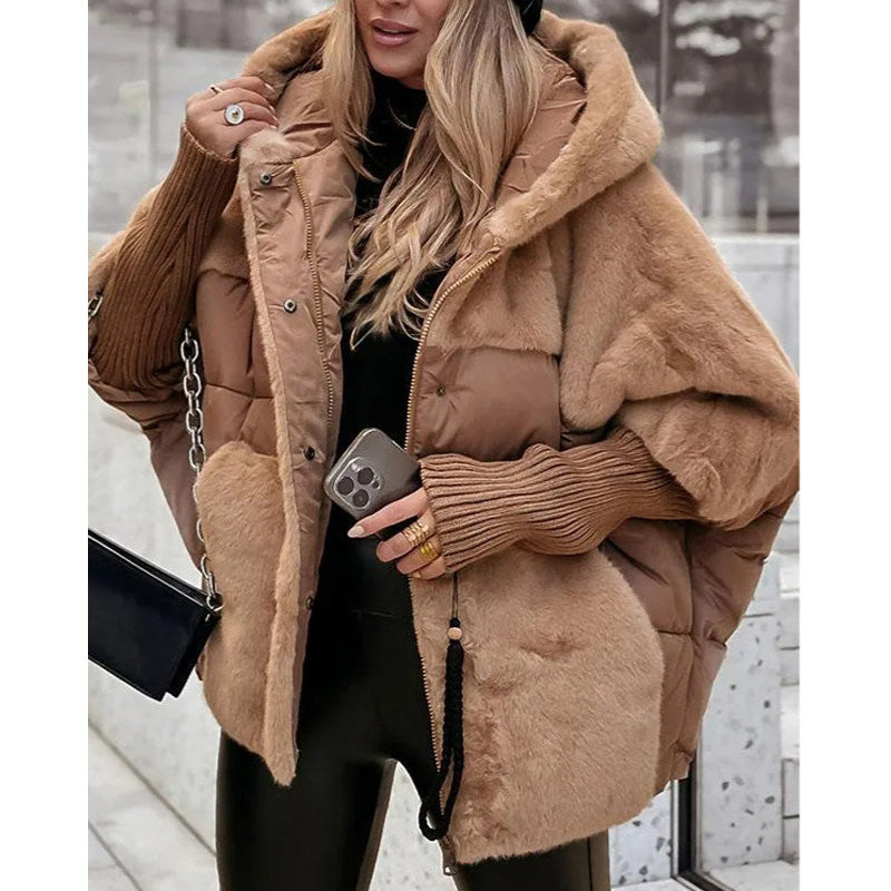 🍂 Early Fall Pre-sale: 50% Off！！⏳Women’s Oversized Hooded Patchwork Puffer Coat