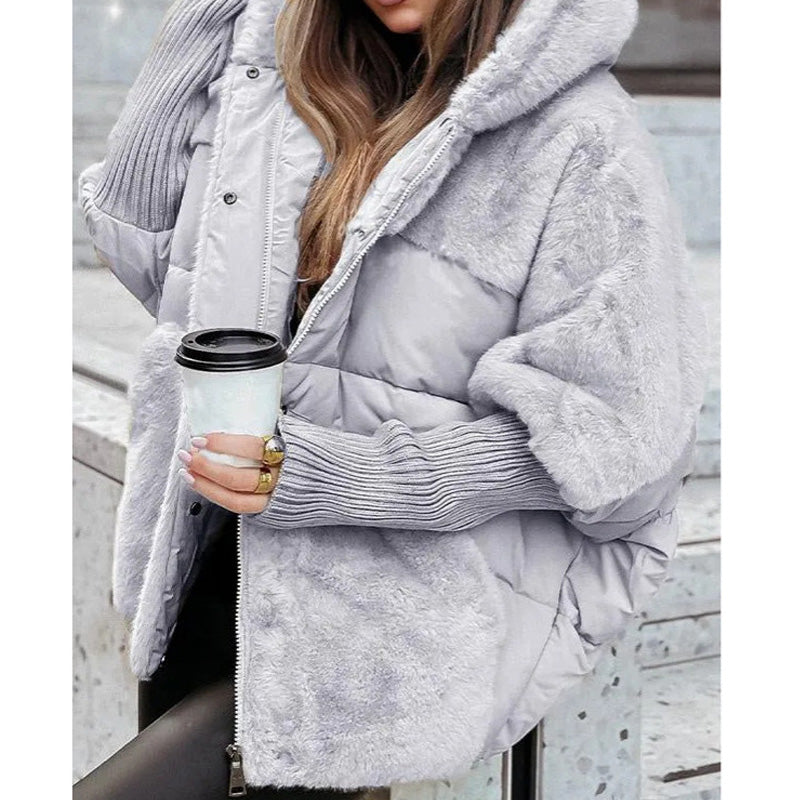 🍂 Early Fall Pre-sale: 50% Off！！⏳Women’s Oversized Hooded Patchwork Puffer Coat