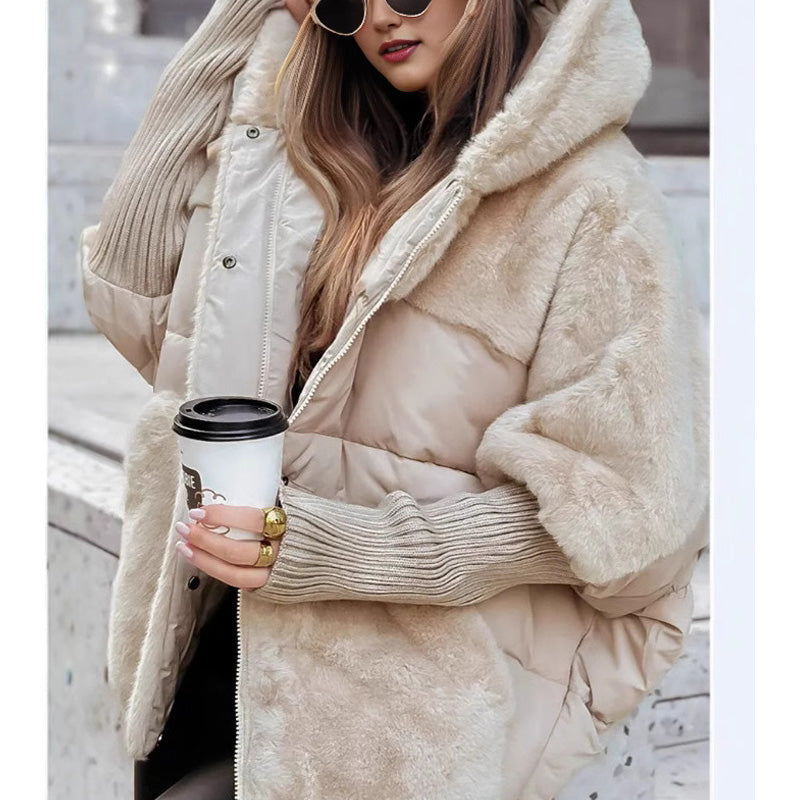 🍂 Early Fall Pre-sale: 50% Off！！⏳Women’s Oversized Hooded Patchwork Puffer Coat