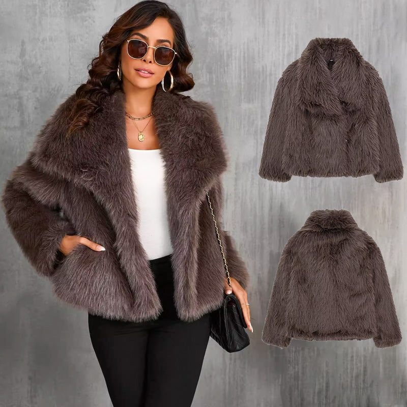 ⏳Cross-Season Early Bird Discount: 50% OFF💥Women's Fluffy Short Coat