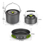 Durable Lightweight Portable Camping Cookware Mess Set