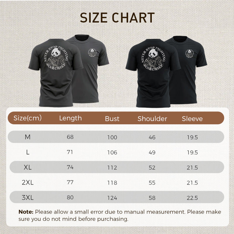 Men’s Solider Panda Cotton T-Shirt