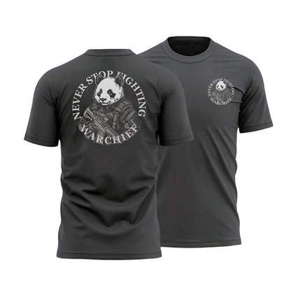 Men’s Solider Panda Cotton T-Shirt