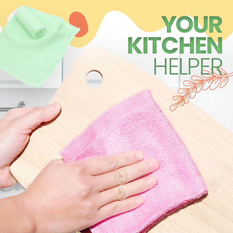 🌿5A-Grade Antibacterial Oil-Resistant Wood Fiber Multi-Purpose Dish Cloth