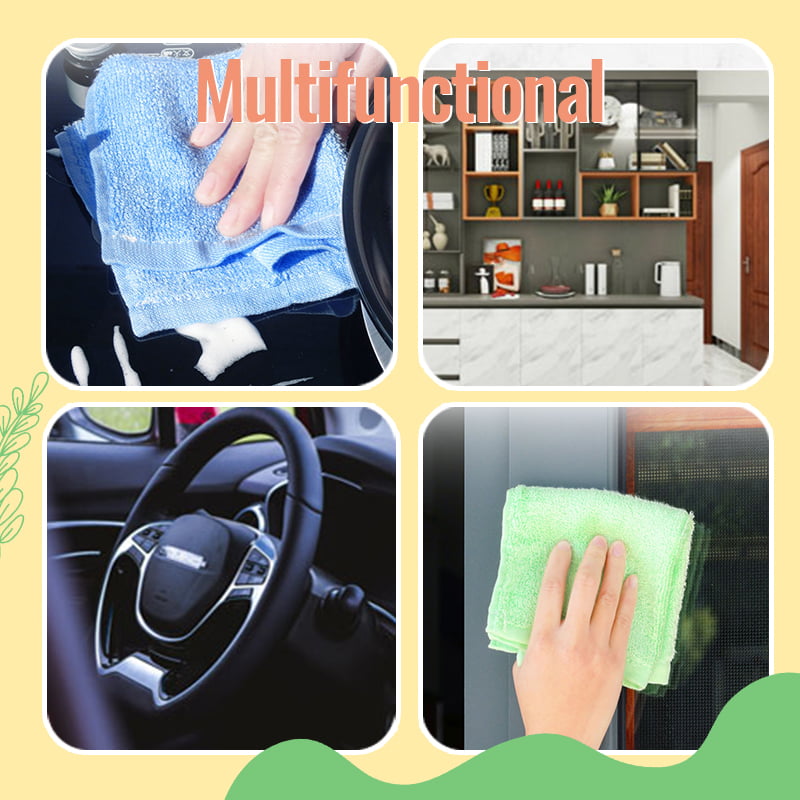 🌿5A-Grade Antibacterial Oil-Resistant Wood Fiber Multi-Purpose Dish Cloth