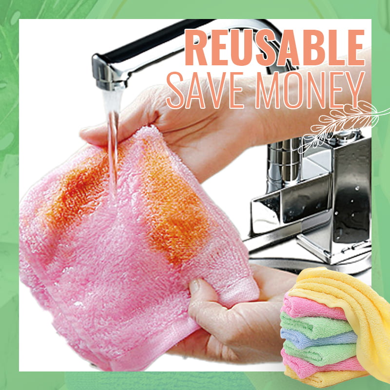 🌿5A-Grade Antibacterial Oil-Resistant Wood Fiber Multi-Purpose Dish Cloth