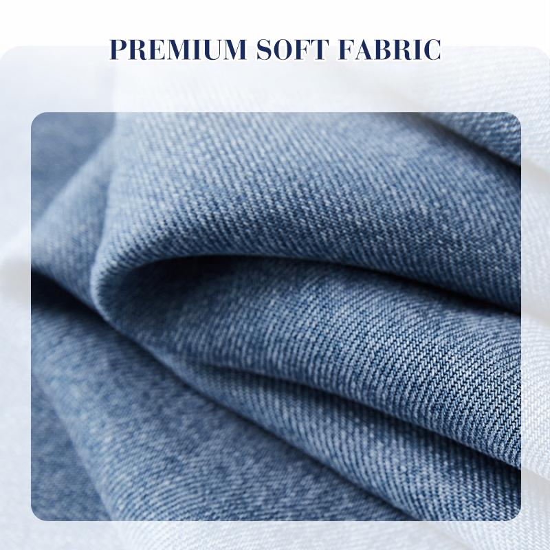 Men's Washed Denim Top & Wide Leg Pants 2-Piece Set