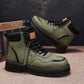 Men's Plush Lace-Up High Top Boots