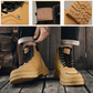 Men's Plush Lace-Up High Top Boots