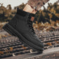 Men's Plush Lace-Up High Top Boots