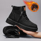 Men's Plush Lace-Up High Top Boots