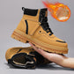 Men's Plush Lace-Up High Top Boots