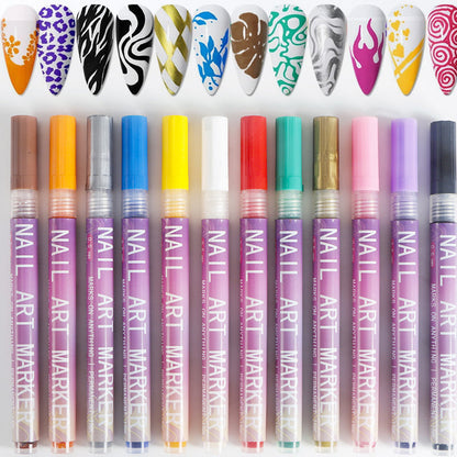 🎨12 Colors Nail Art Pens Set